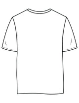 The Womens 7/8th Tee - White - Barnes. The Label - Chest Stars - Printed - Full Color