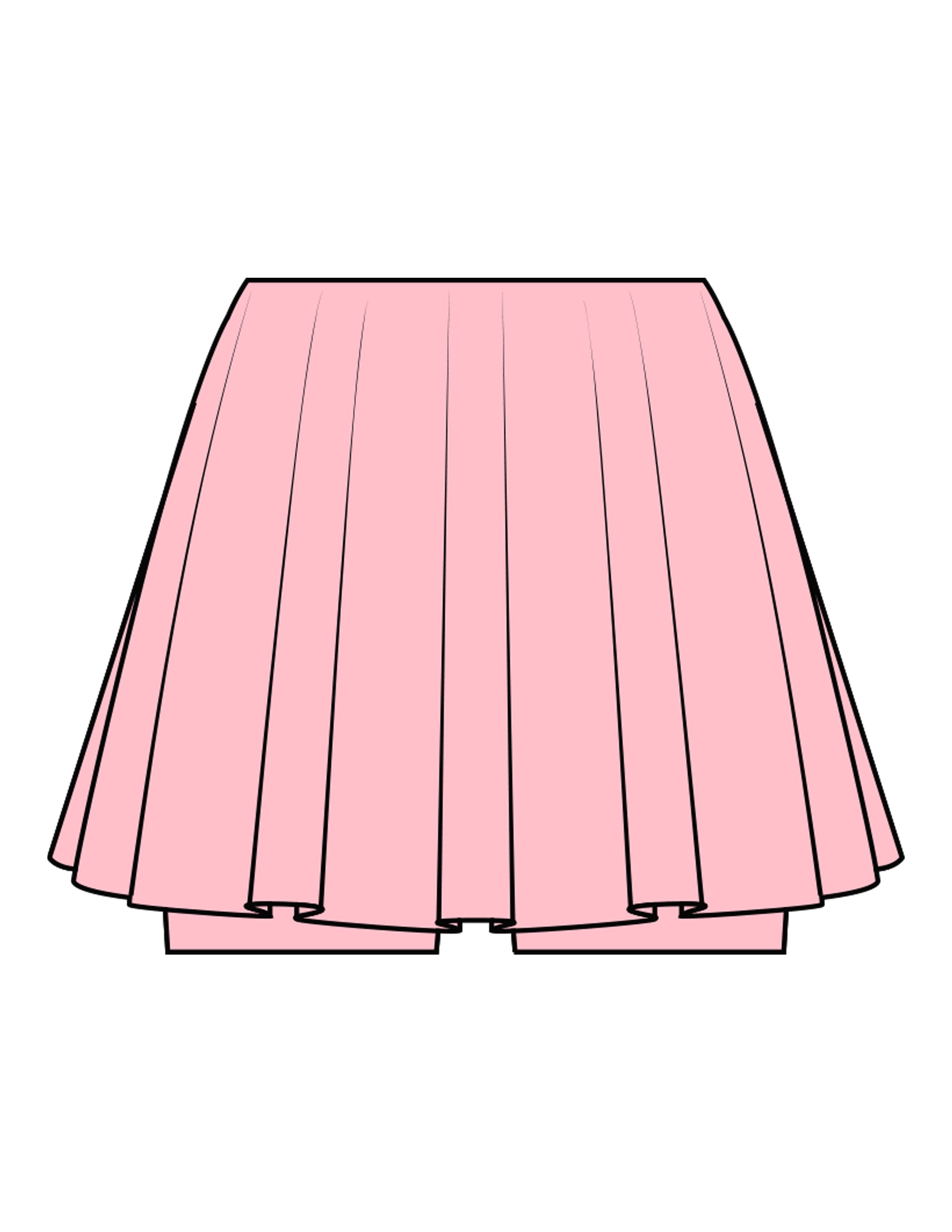 The Basic Skort - Pink - The Whole You Wellness - Back Waistline - Printed - Full Color
