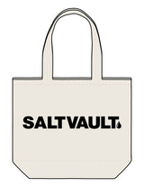 The Zipper Tote Bag - Natural - Saltvault - Center Body - Printed - Black