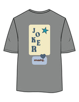 The Womens Oversized Tee - Shadow - Barnes. The Label - Left Chest & Back Joker - Printed - Full Color