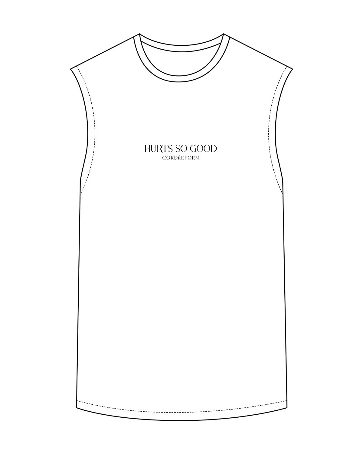 The Mens Classic Tank - White - Core Reform - Center Chest Stacked - Printed - Black