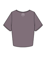 The Crop Tee - Mauve - Motivate Movement - Center Chest Stacked & Back Neckline - Printed - White