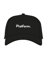 The Dad Hat - Black - The Platform Studio - Center Crown & Lower Back - Embroidered - White