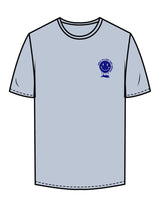 The Mens Tee - Powder - Try Smile Collective - Left Chest & Back Smiley - Printed - Cobalt