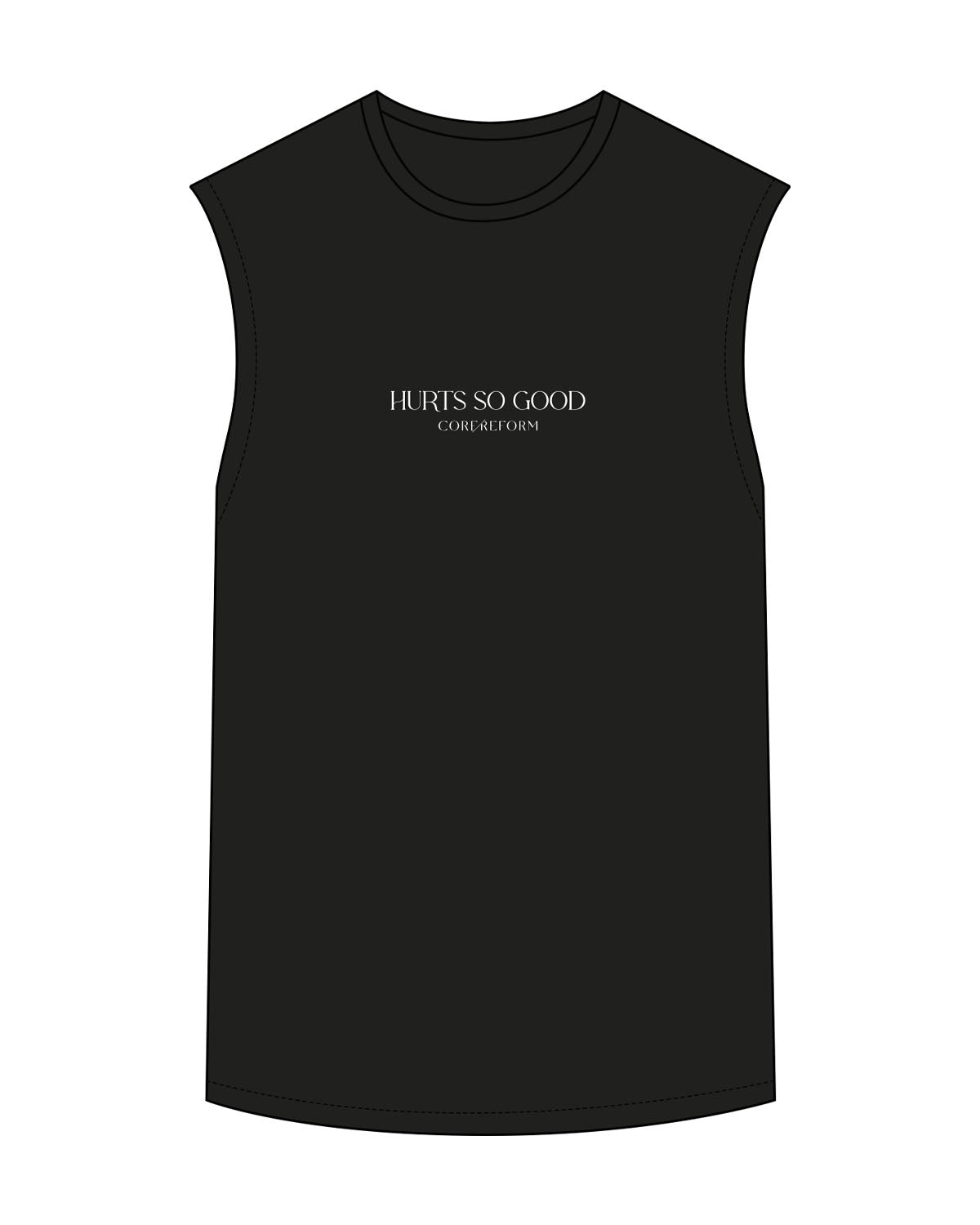 The Mens Classic Tank - Black - Core Reform - Center Chest Stacked - Printed - White
