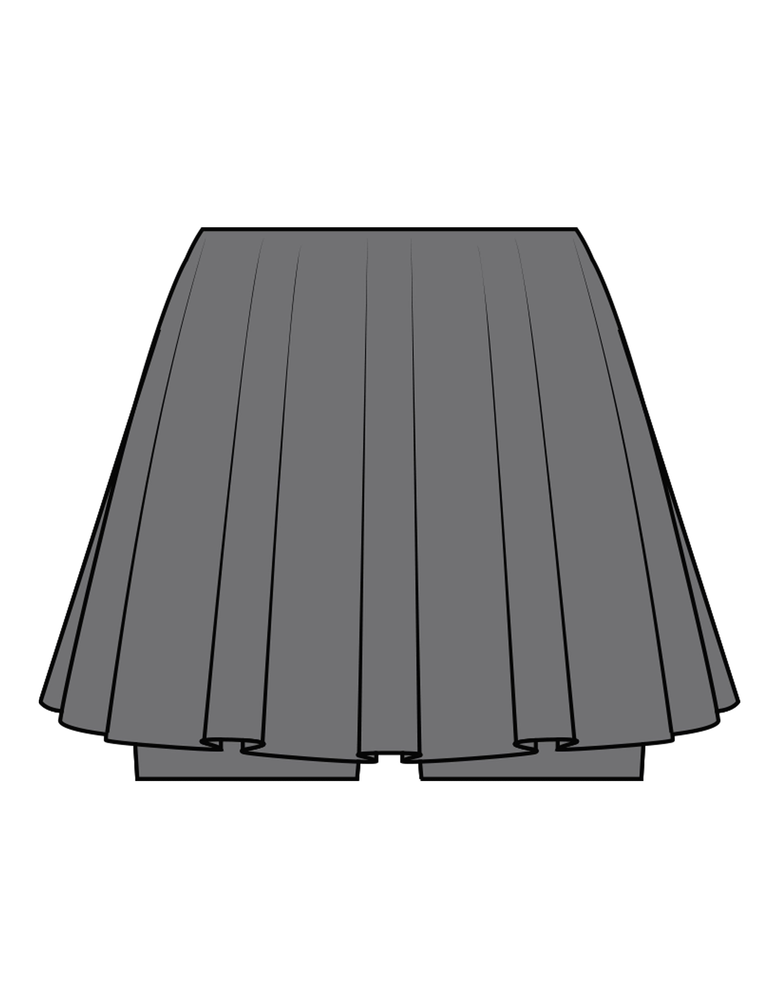 The Basic Skort - Grey - The Whole You Wellness - Back Waistline - Printed - Full Color