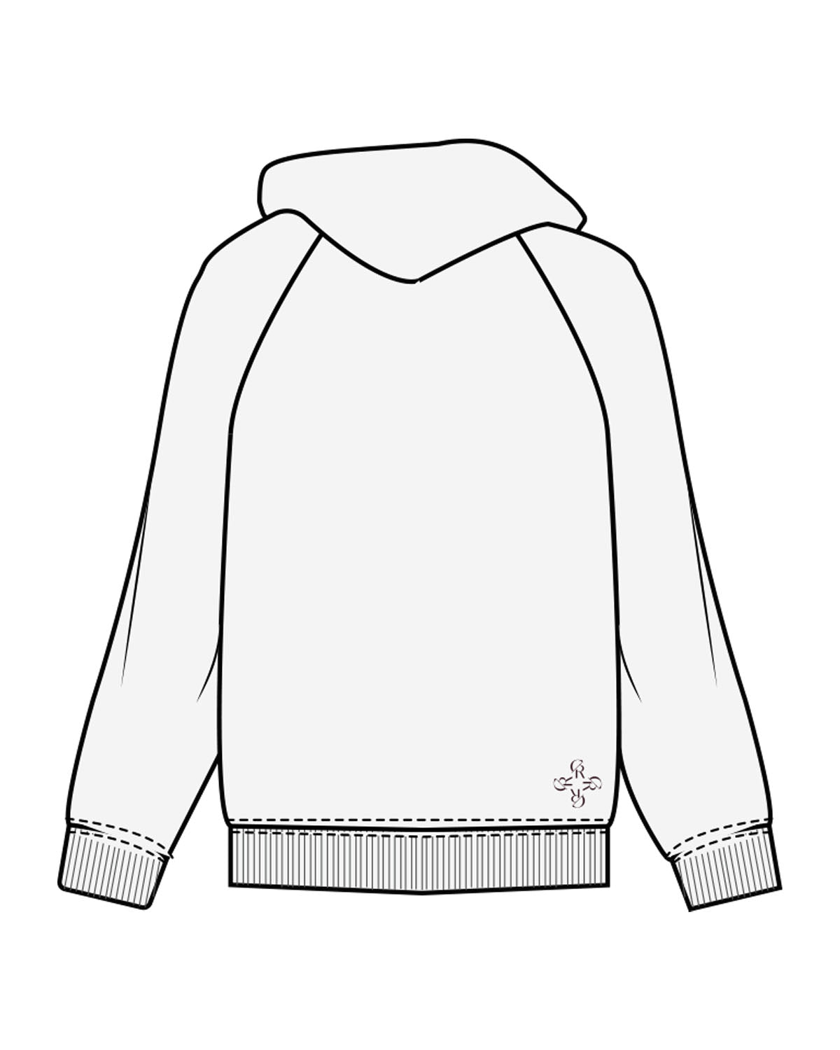 The Mens Classic Hoodie - White Heather - Core Reform - Left Chest & Back Left Corner - Printed - Eggplant