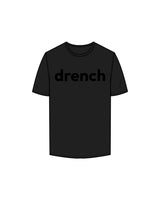 The Mens Tee - Black - Drench - Center Chest - Printed - Tone on Tone