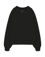 The Mens Crewneck - Black - The Platform Studio - Center Chest Stacked & Center Back - Printed - White