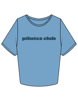 The Crop Tee - Carolina - Movement With Chels -  Center Chest & Back Neckline - Printed - Dark Blue