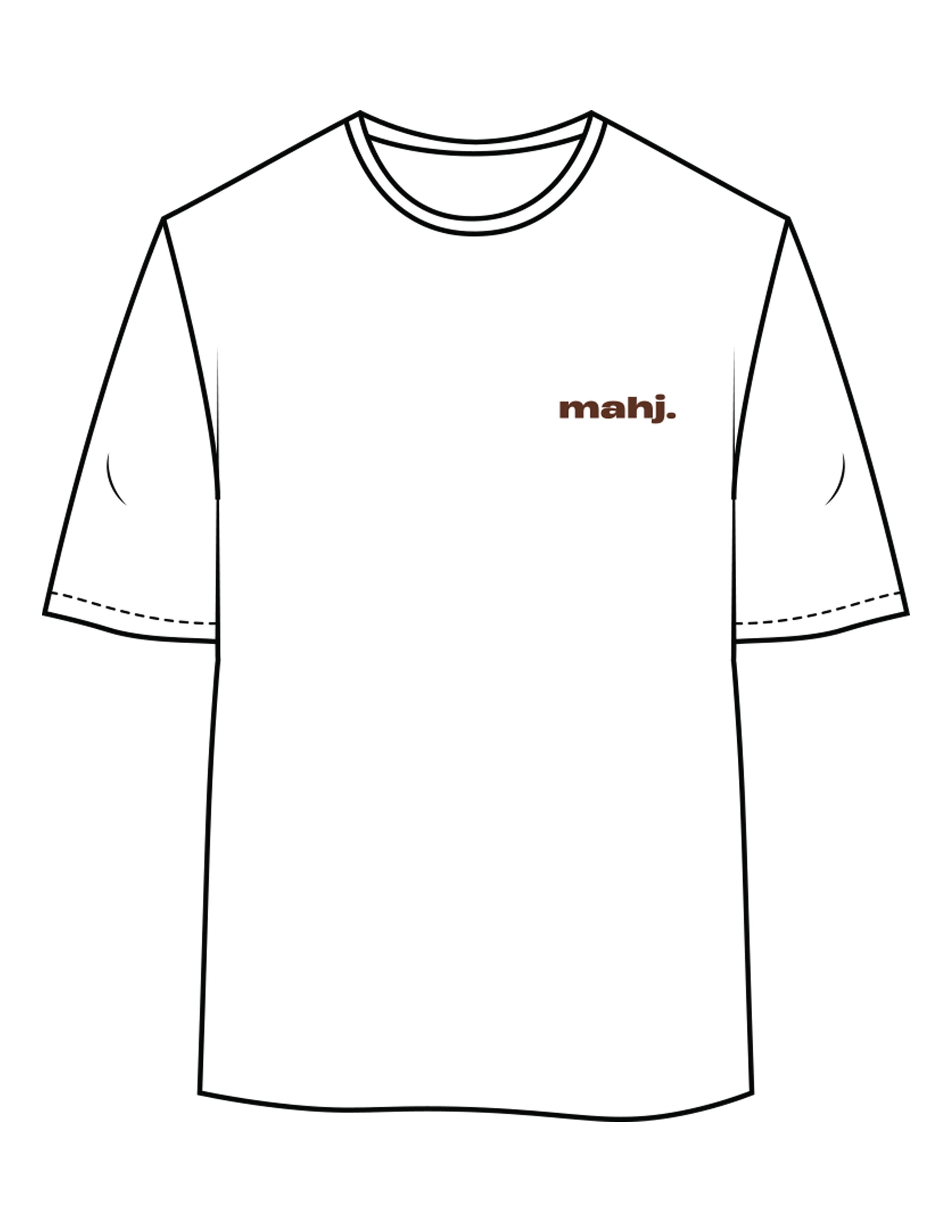 The Womens Oversized Tee - White - Barnes. The Label - Left Chest & Back Flower - Printed - Full Color