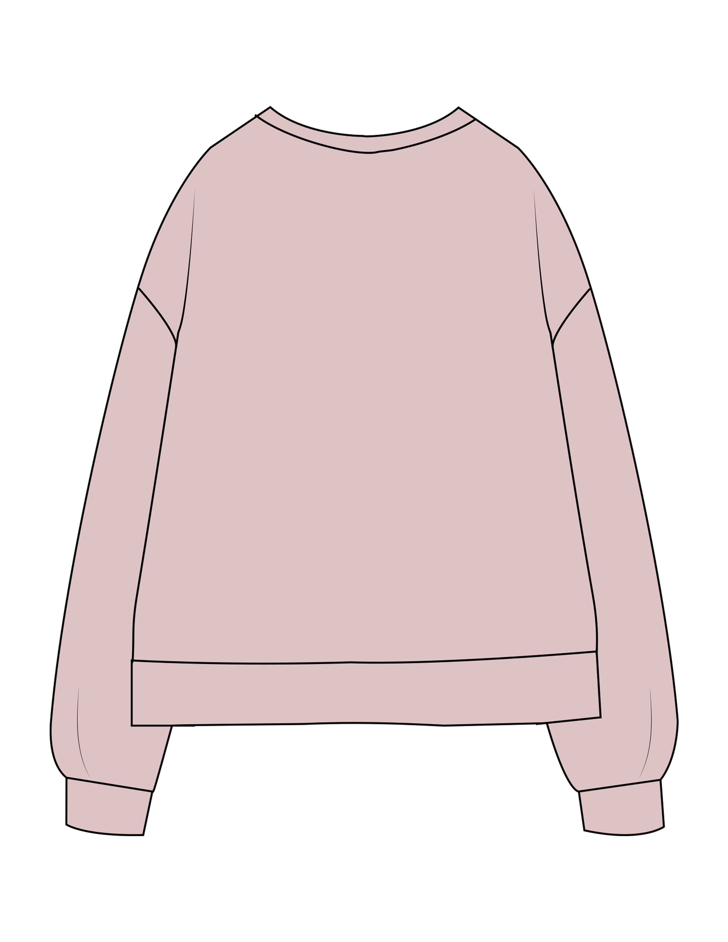 The Recycled Womens Crewneck - Blush - Movement Pilates Buffalo - Left Chest & Left Sleeve - Printed - Black