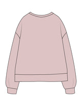 The Recycled Womens Crewneck - Blush - Movement Pilates Buffalo - Left Chest & Left Sleeve - Printed - Black