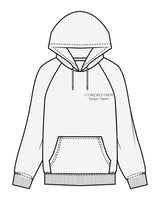 The Mens Classic Hoodie - White Heather - Core Reform - Left Chest & Back Left Corner - Printed - Eggplant