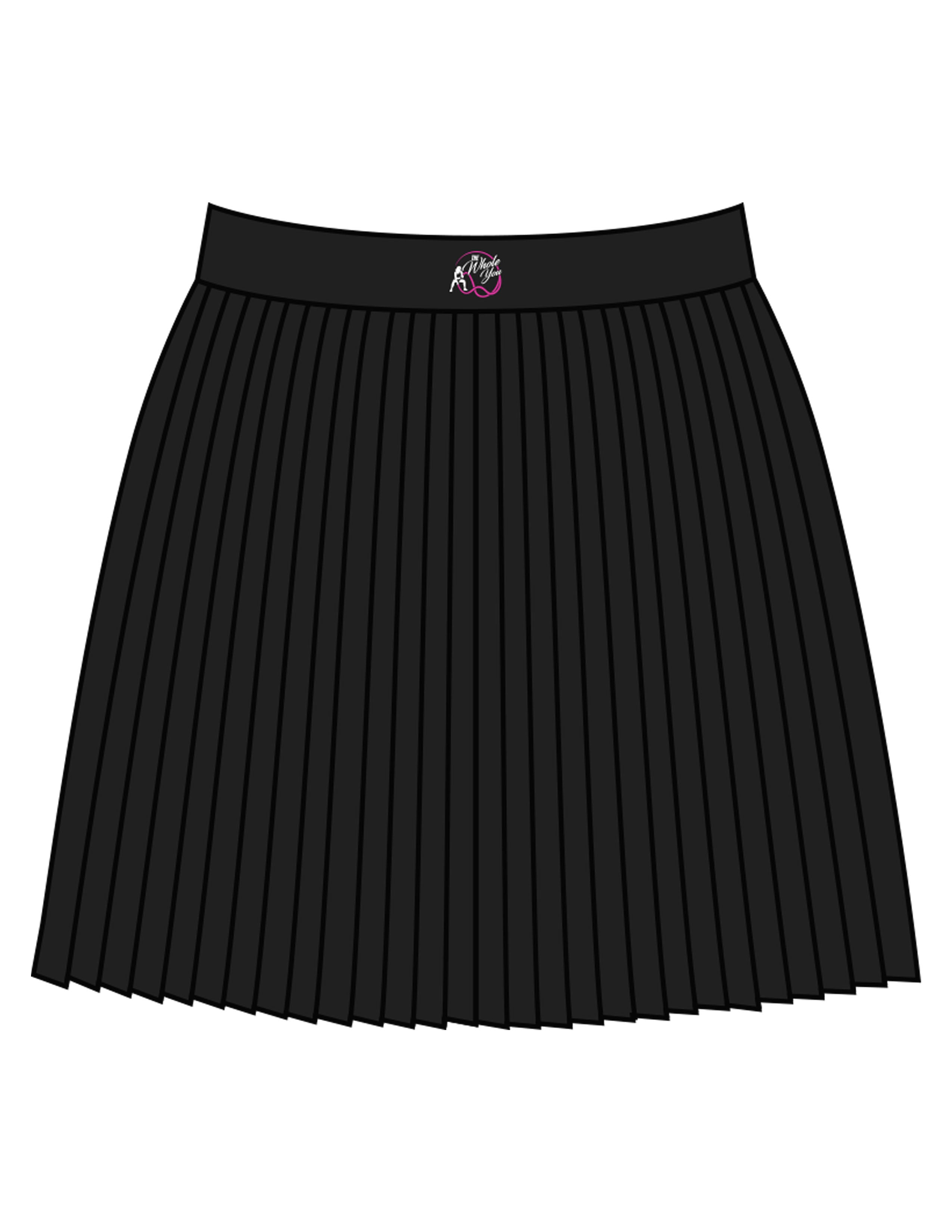 The Sporty Skort - Black - The Whole You Wellness - Center Waist - Printed - Full Color