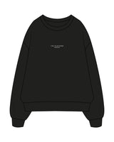 The Mens Crewneck - Black - The Platform Studio - Center Chest Stacked & Center Back - Printed - White