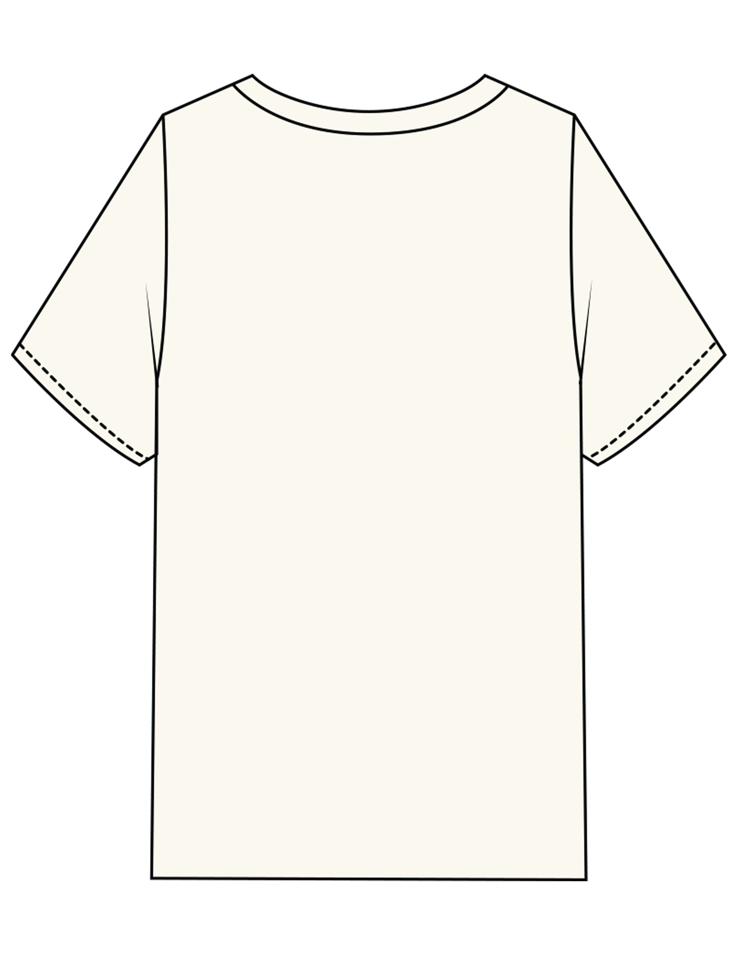 The Womens Heavyweight Tee - Off White - Barnes. The Label - Chest Flower - Printed - Full Color