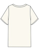 The Womens Heavyweight Tee - Off White - Barnes. The Label - Chest Flower - Printed - Full Color