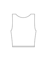 The Square Neck Tank - White - Gladden Gains - Center Chest - Printed - Blue