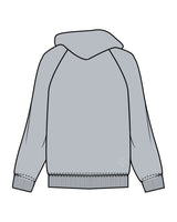 The Mens Classic Hoodie - Smoke - Core Reform - Left Chest & Back Left Corner - Printed - Ecru