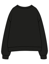 The Mens Crewneck - Black - SOUL YOGA - Center Chest Stacked - Printed - Tone on Tone
