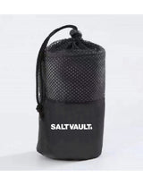 The Gym Towel - Black - Saltvault - Bottom Body - Embroidered - White - The Gym Towel Bag - Black - Center Body - White
