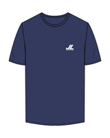 The Mens Tee - Cobalt - JL Marketing - Left Chest - Printed - White