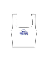 The Square Neck Tank - White - Gladden Gains - Center Chest - Printed - Blue