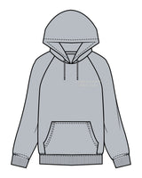 The Mens Classic Hoodie - Smoke - Core Reform - Left Chest & Back Left Corner - Printed - Ecru