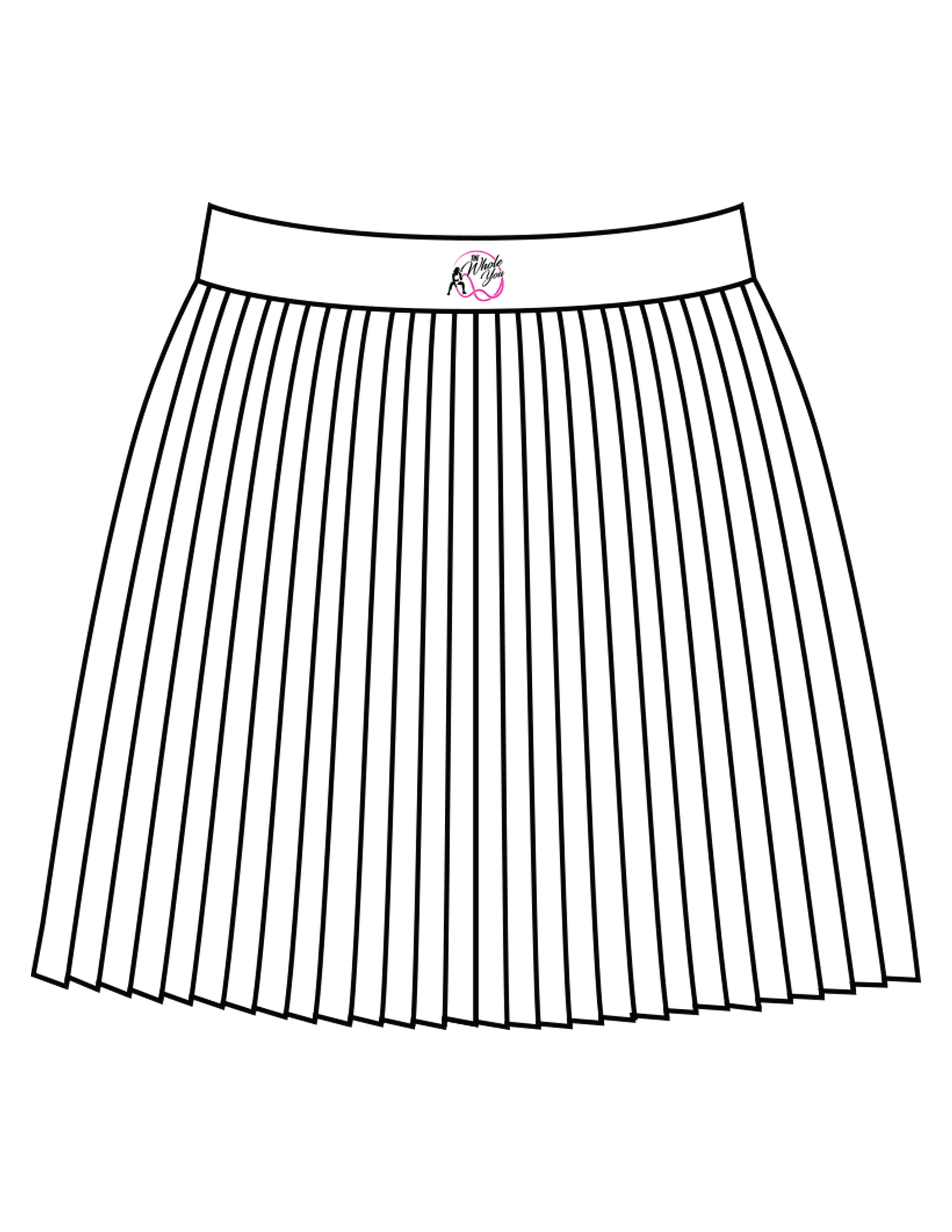The Sporty Skort - White  - The Whole You Wellness - Center Waist - Printed - Full Color