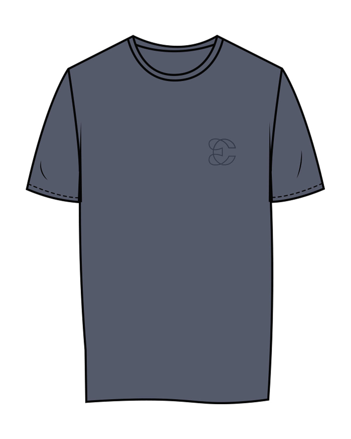 The Womens Tee - Petrol - Evolve Collective - Left Chest & Back Stacked - Printed - Tone on Tone