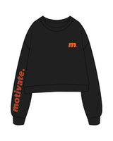 The Studio Crop - Black - Motivate Movement - Left Chest & Right Sleeve - Printed - Full Color
