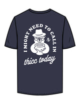 The Mens Tee - Midnight - Try Smile Collective - Center Chest & Back Bear - Printed - White