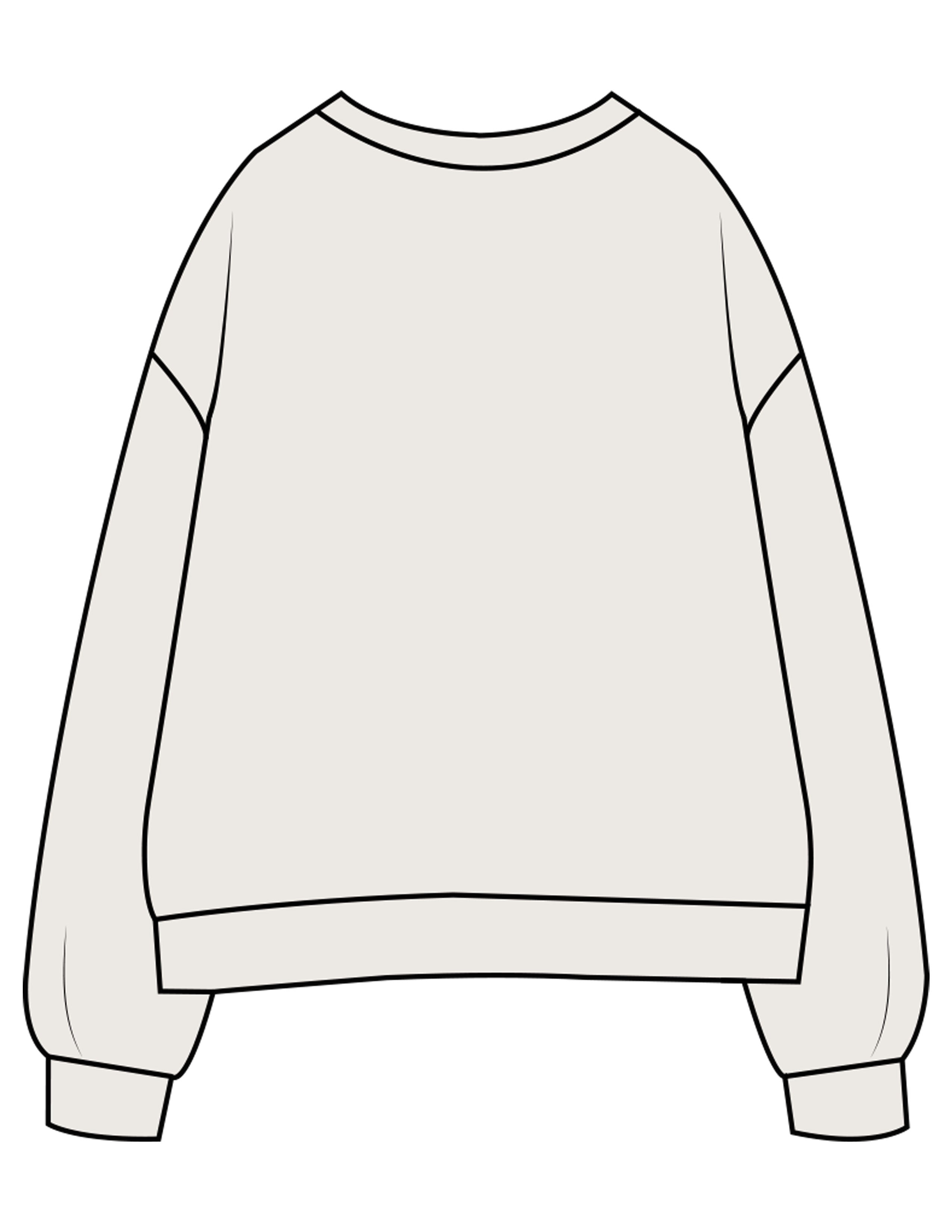 The Mens Crewneck - Bone  - SOUL YOGA - Left Chest - Printed - Tone on Tone