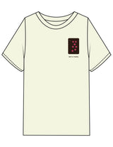 The Womens Heavyweight Tee - Butter - Barnes. The Label - Left Chest & Back Stars - Printed - Full Color