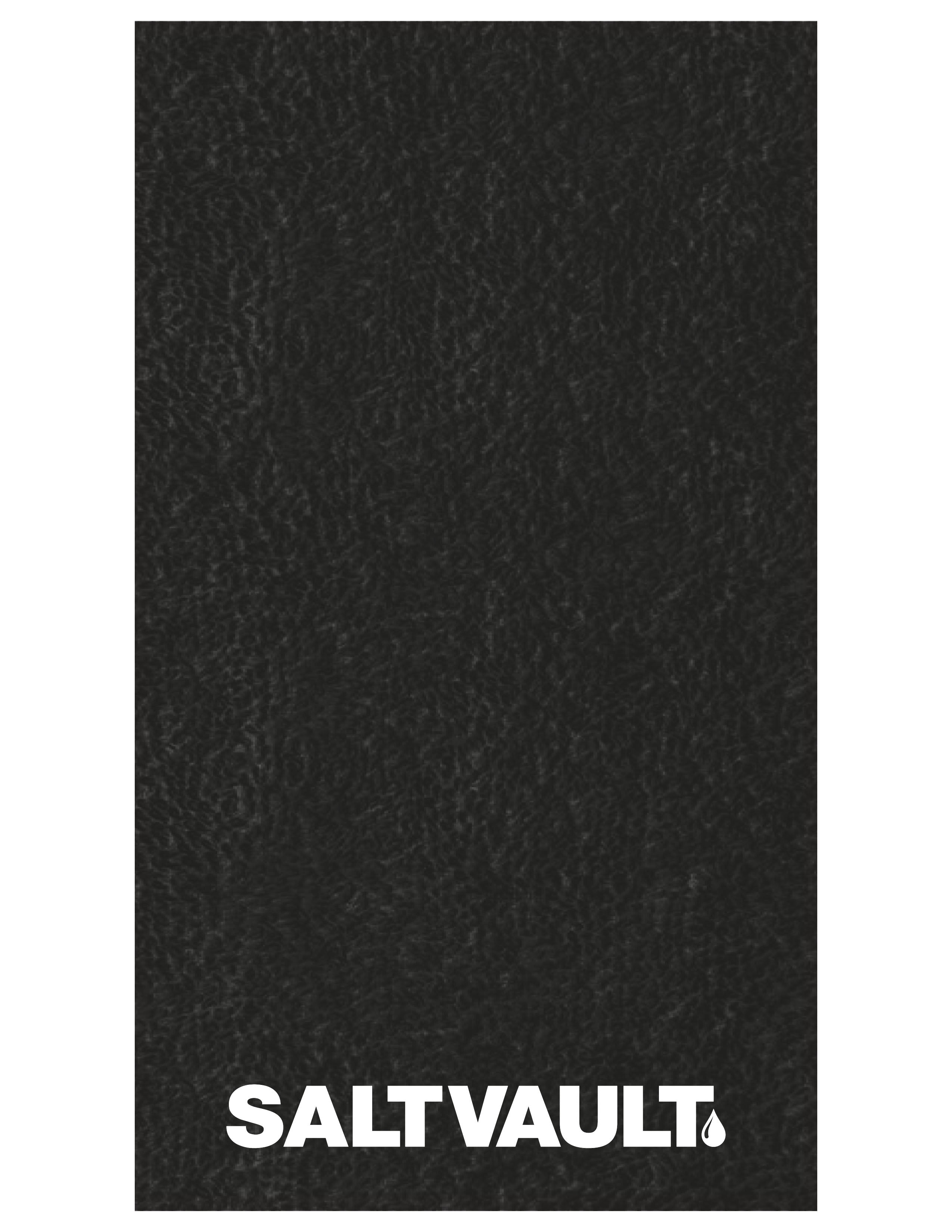 The Gym Towel - Black - Saltvault - Bottom Body - Embroidered - White - The Gym Towel Bag - Black - Center Body - White