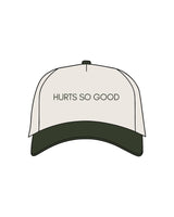 THE CANVAS CAP - Natural / Forest - CORE REFORM - "Hurt" Center Crown Logo "Printed" & Left side "Embroidered" - Forest