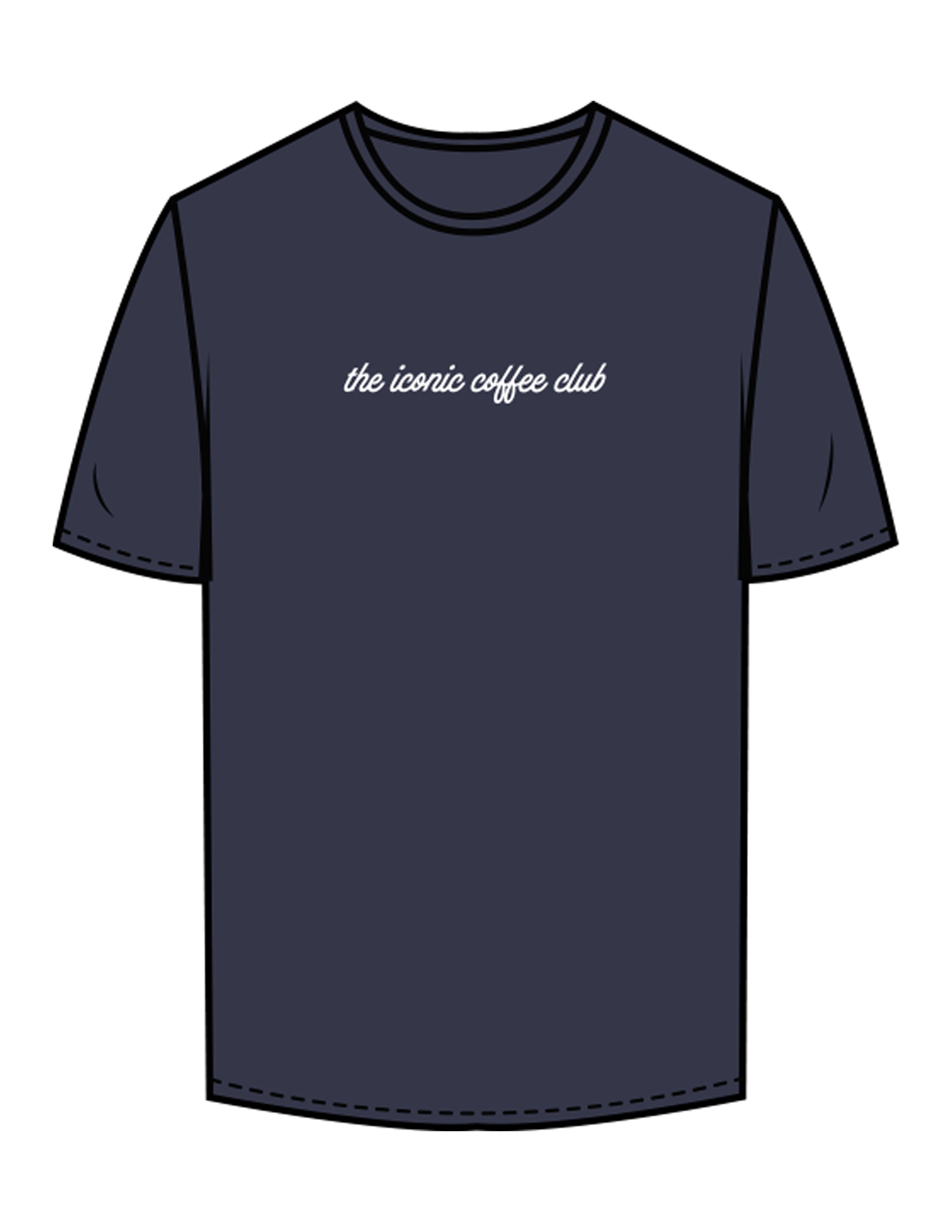 The Mens Tee - Midnight - Try Smile Collective - Center Chest & Back Bear - Printed - White