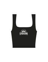 The Square Neck Tank - Black - Gladden Gains - Center Chest - Printed - White