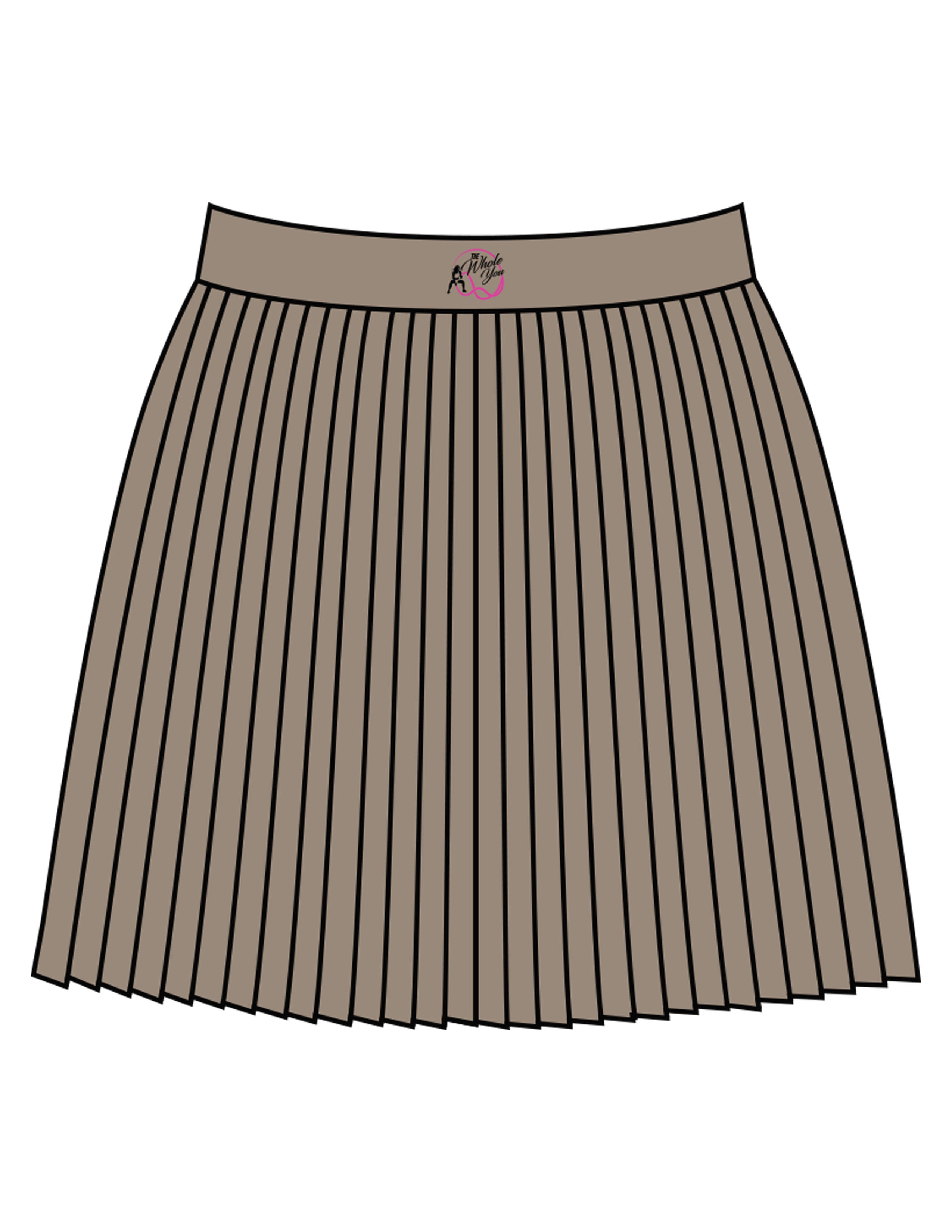 The Sporty Skort - Brown - The Whole You Wellness - Center Waist - Printed - Full Color