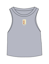 The Micro Rib Racer Crop - Heather - Barnes. The Label - Chest Joker - Printed - Full Color