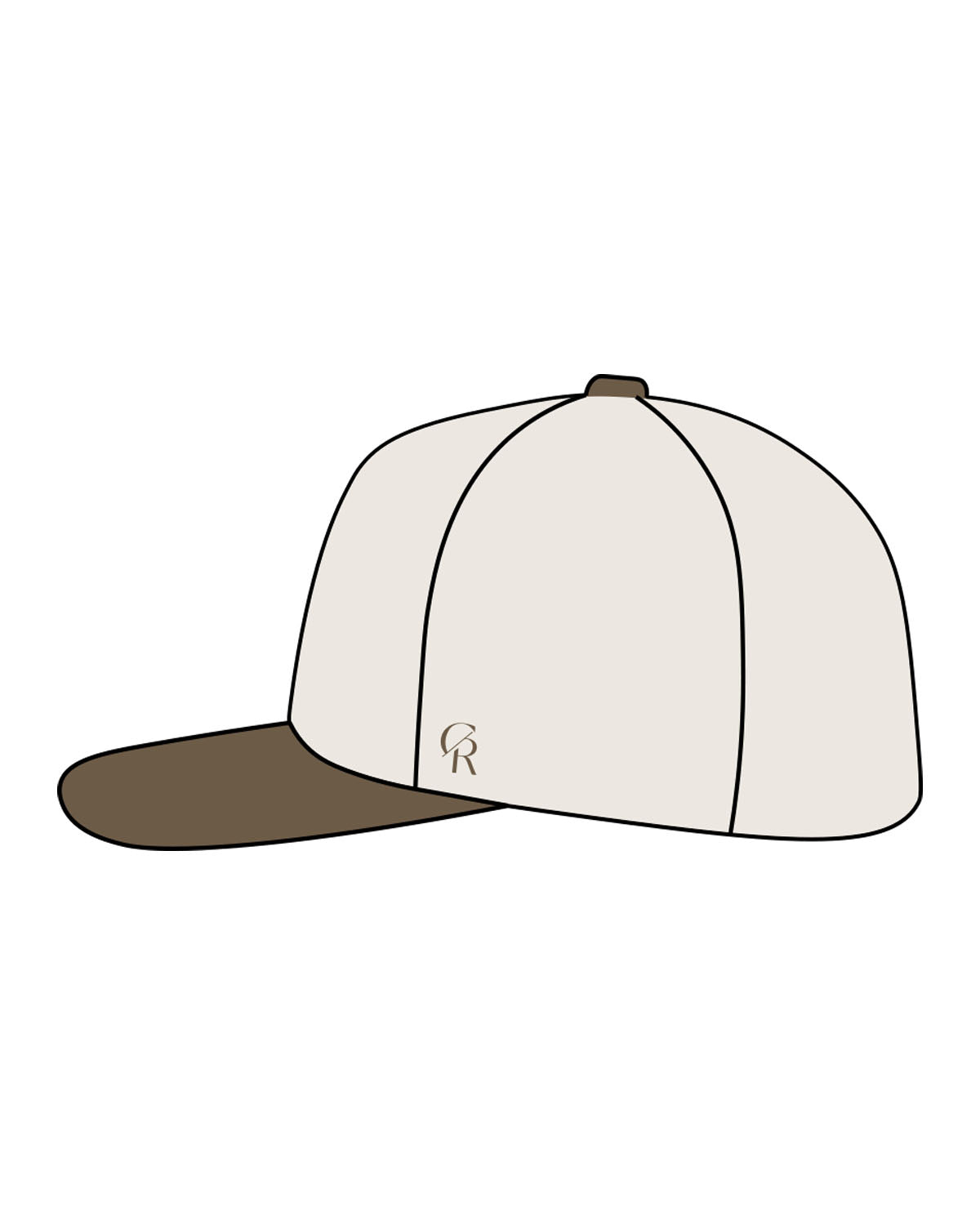 THE CANVAS CAP - Natural / Walnut - CORE REFORM - "Hurt" Center Crown Logo "Printed" & Left side "Embroidered"   -  Walnut