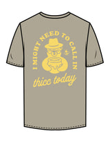 The Mens Tee - Mushroom - Try Smile Collective - Center Chest & Back Bear - Printed - Light Yellow