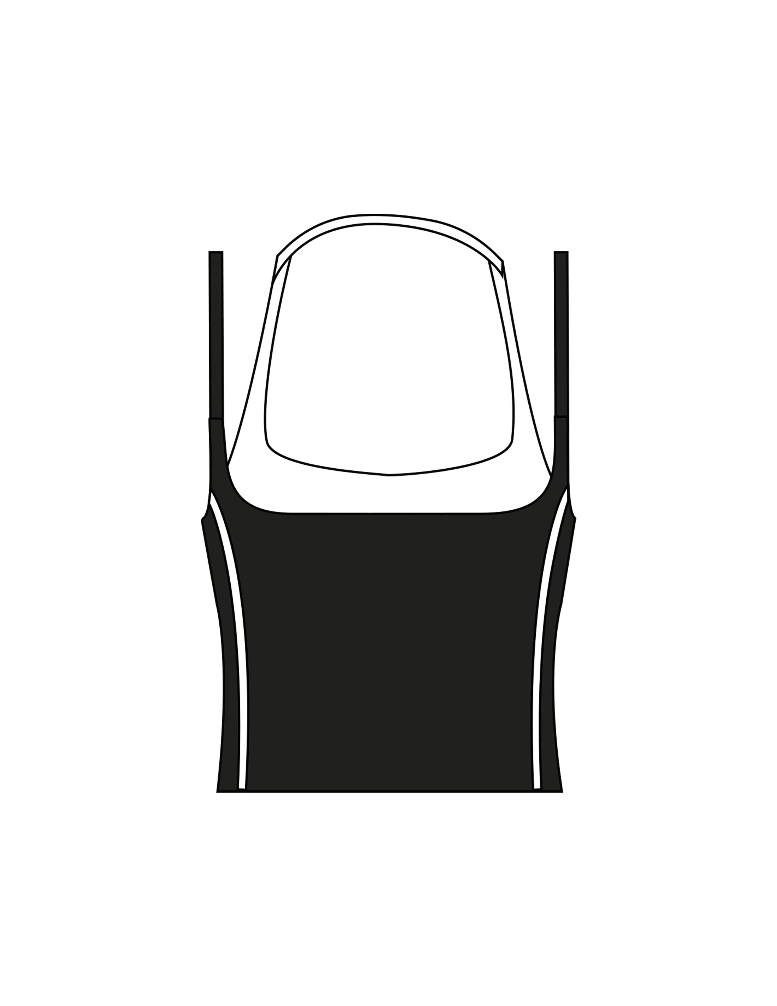 The Piped Tank - Black - Gladden Gains - Center Chest - Printed - White