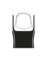 The Piped Tank - Black - Gladden Gains - Center Chest - Printed - White