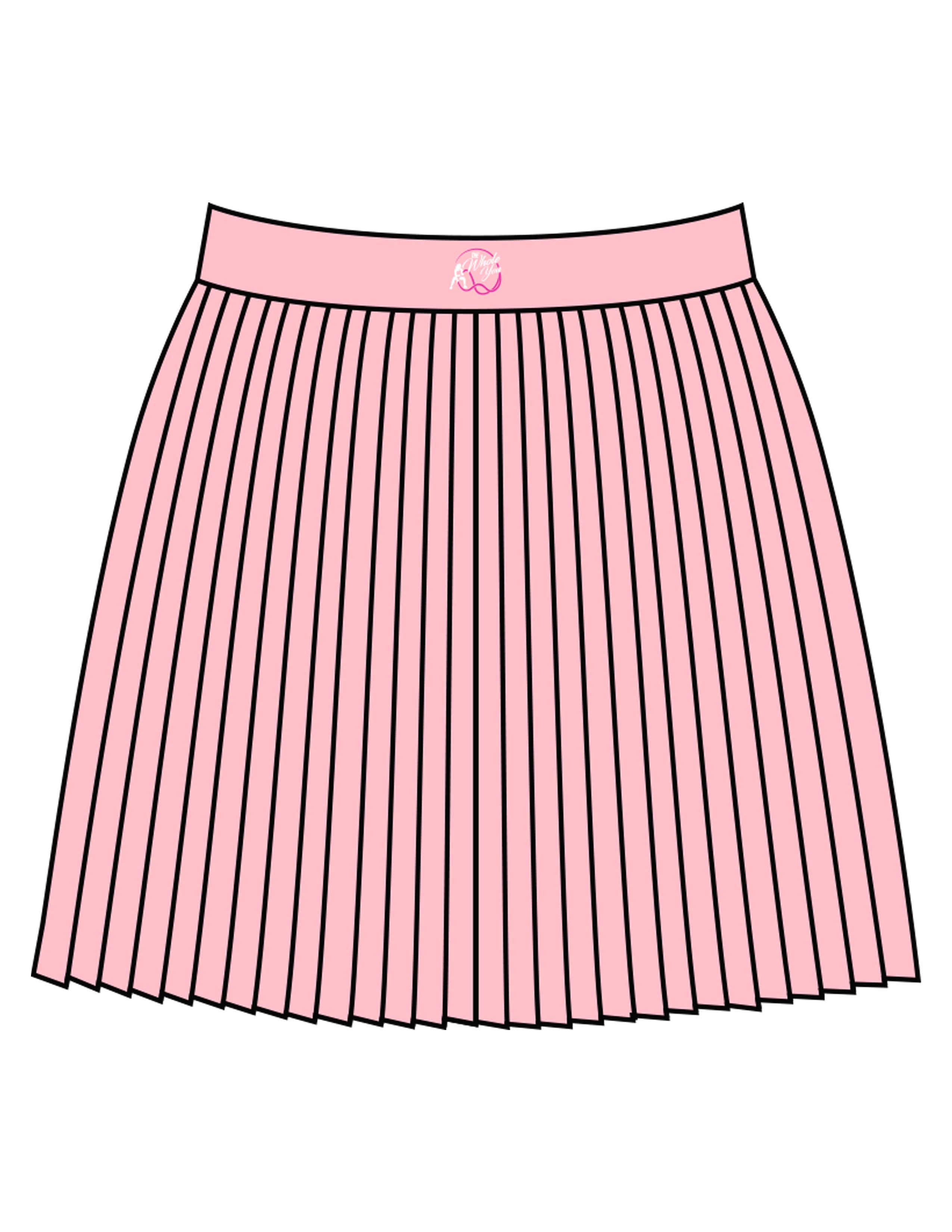 The Sporty Skort - Pink - The Whole You Wellness - Center Waist - Printed - Full Color