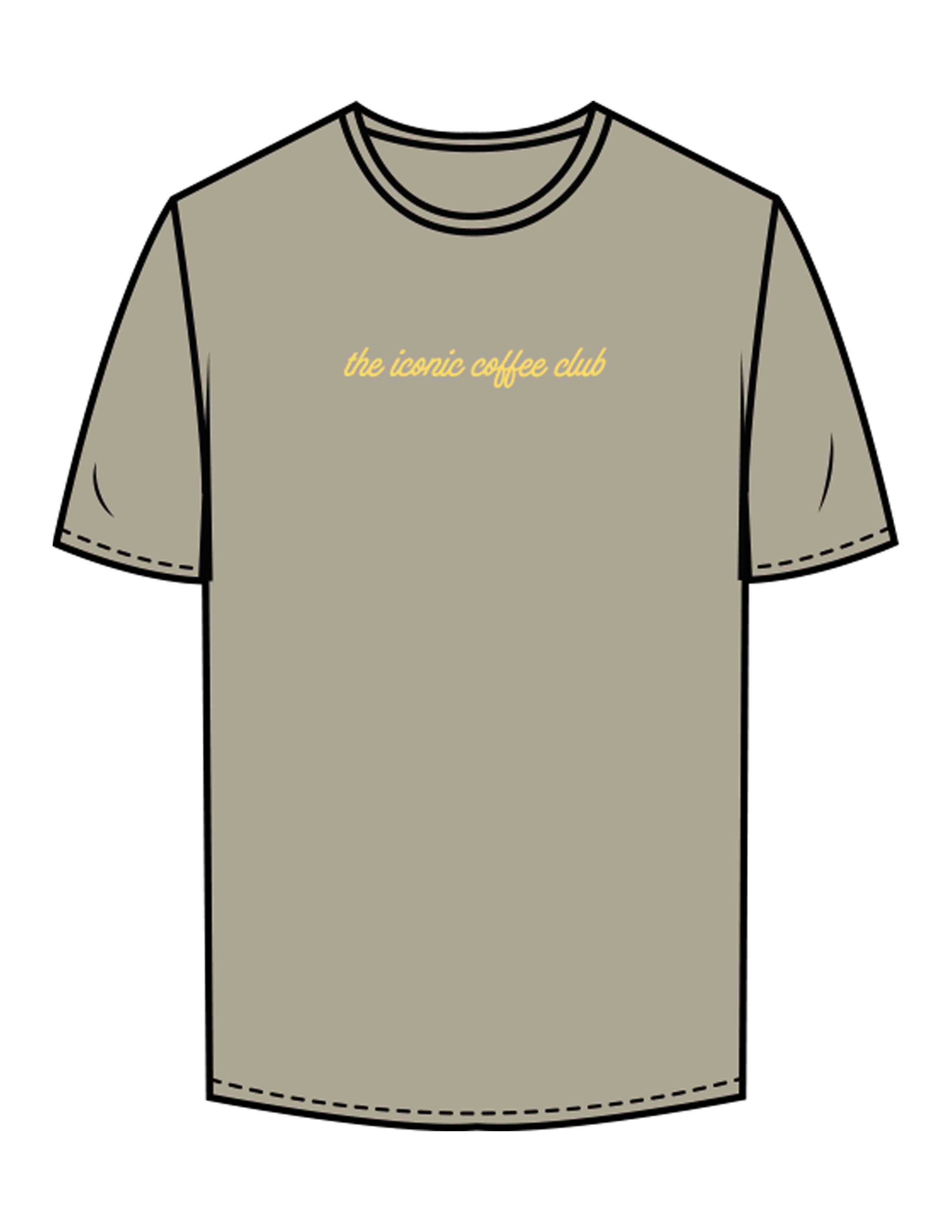 The Mens Tee - Mushroom - Try Smile Collective - Center Chest & Back Bear - Printed - Light Yellow