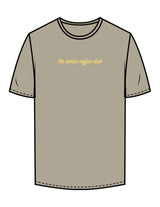 The Mens Tee - Mushroom - Try Smile Collective - Center Chest & Back Bear - Printed - Light Yellow