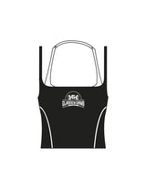 The Piped Tank - Black - Gladden Gains - Center Chest - Printed - White
