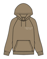 The Mens Classic Hoodie - Sand - Core Reform - Left Chest & Back Left Corner - Printed - White